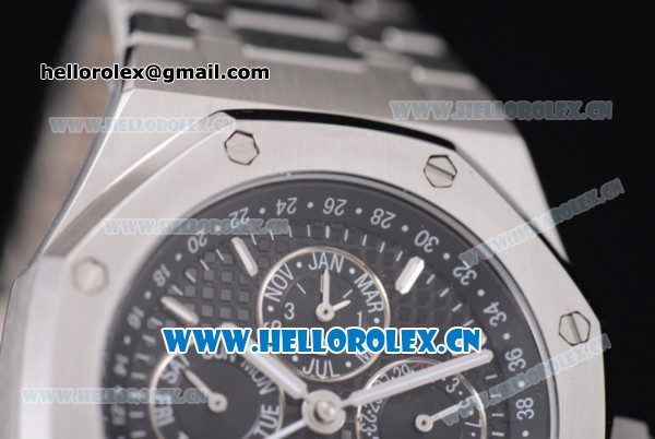 Audemars Piguet Royal Oak Perpetual Calendar Asia ST17 Automatic Stainless Steel Case/Bracelet with Black Dial and Stick Markers (EF) - Click Image to Close